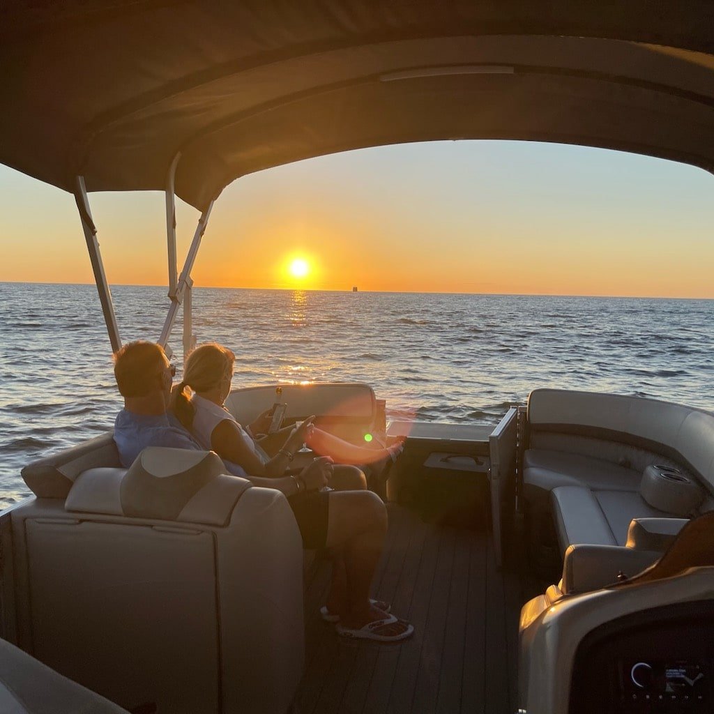 A golden Marco Island sunset over the Gulf on a Sand Dollar sunset cruise