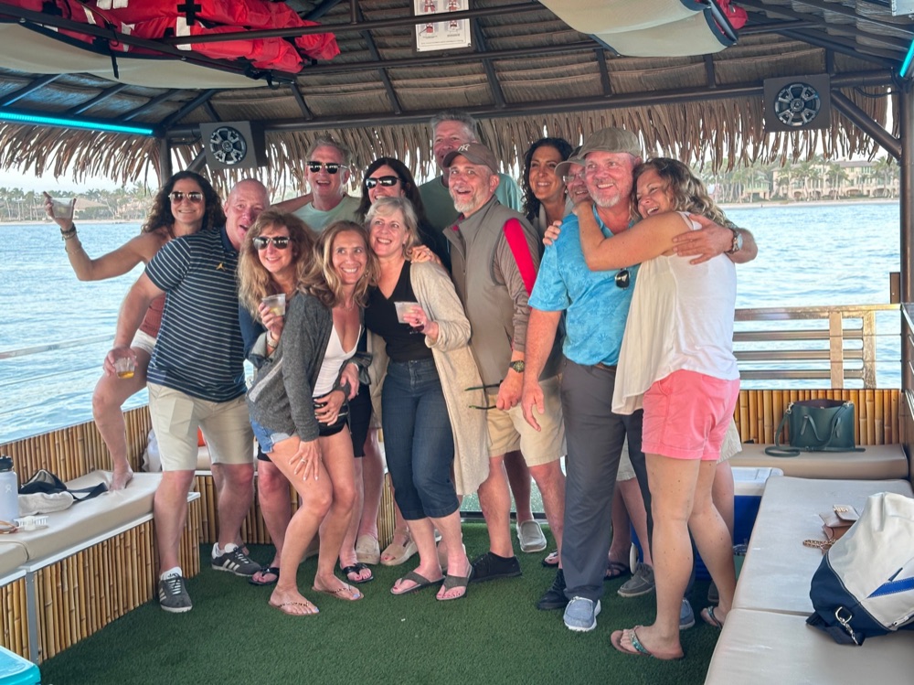 Coolers and drinks aboard a private BYOB boat tour in Naples, Florida